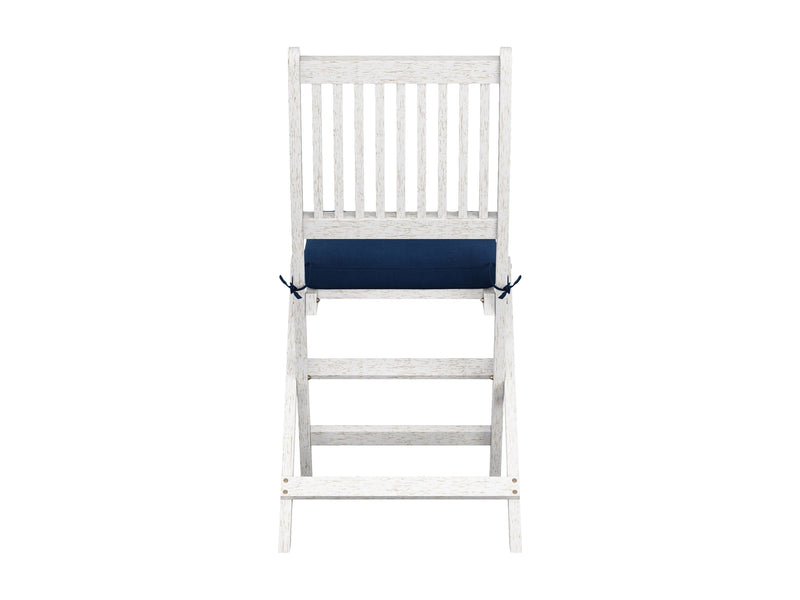 Miramar Washed White Outdoor Wood Folding Chairs, Set of 2 Miramar Collection product image by CorLiving