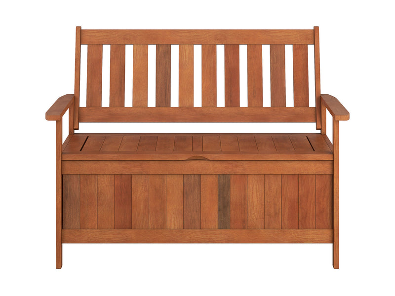 brown Wooden Storage Bench Miramar Collection product image by CorLiving