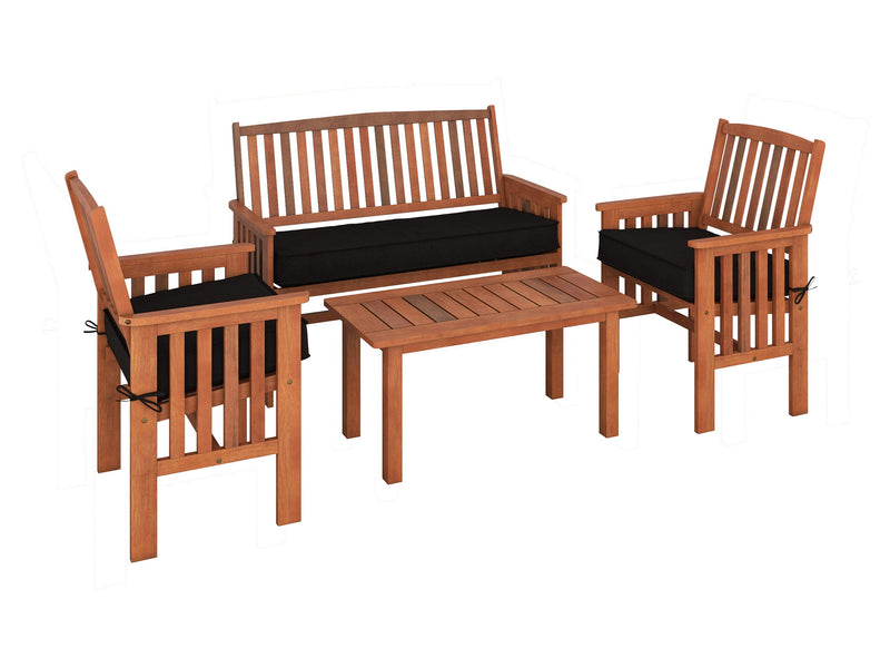 Miramar Brown Wooden Patio Set, 4pc Miramar Collection product image by CorLiving