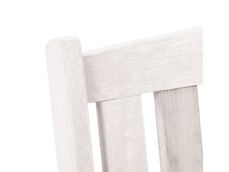 white Wood Bench with Back Miramar Collection detail image by CorLiving