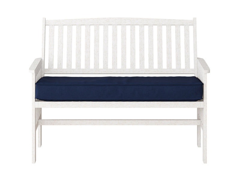 white Wood Bench with Back Miramar Collection product image by CorLiving