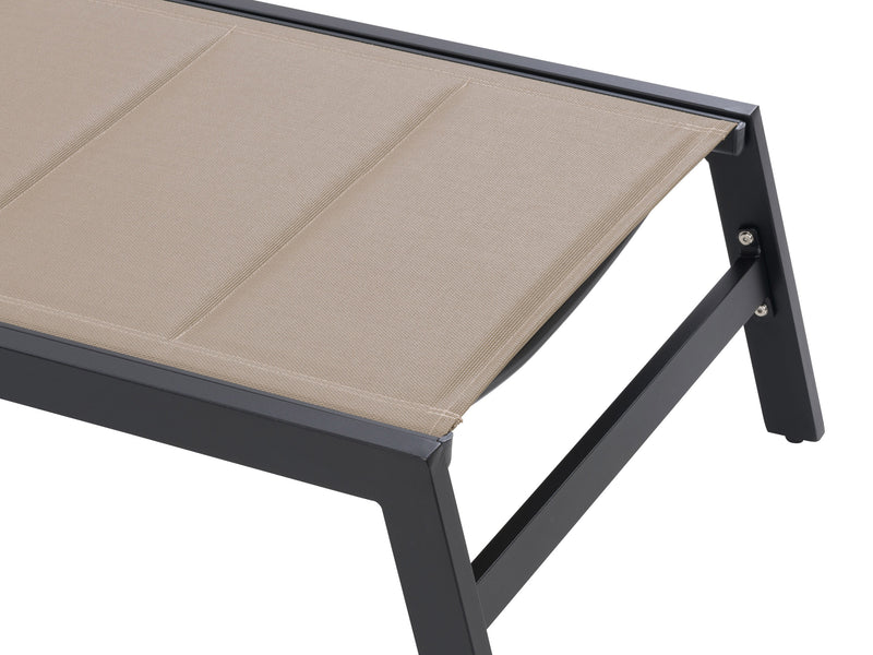 taupe Reclining Lounge Chair Jasper Collection detail image by CorLiving