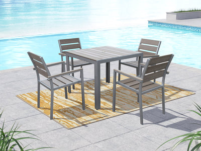 grey Patio Chairs, Set of 4 Gallant Collection lifestyle scene by CorLiving#color_grey