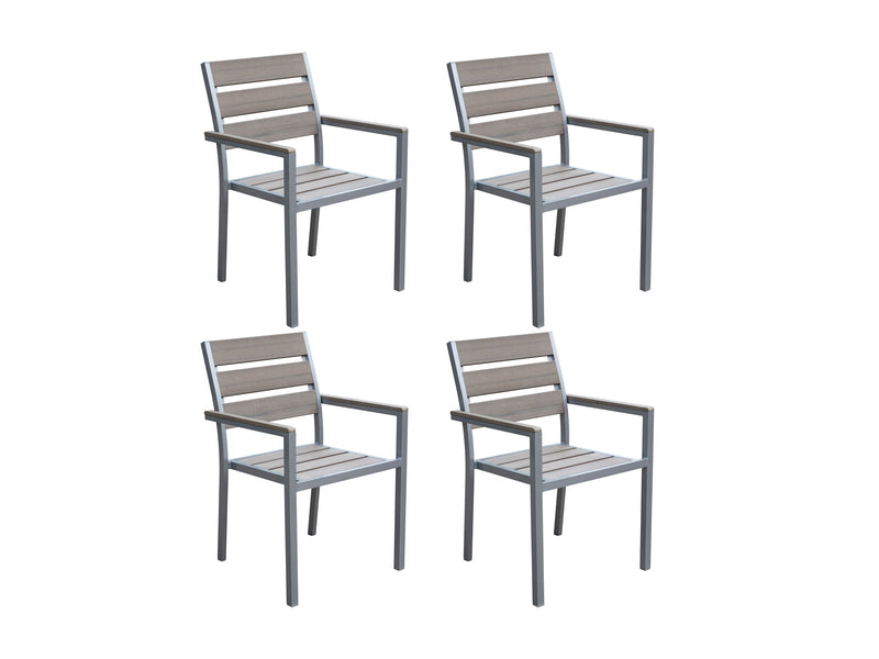grey Patio Chairs, Set of 4 Gallant Collection product image by CorLiving