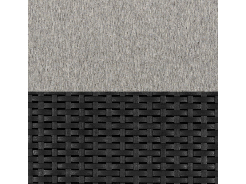 grey and black weave Outdoor Wicker Loveseat Adelaide Collection detail image by CorLiving