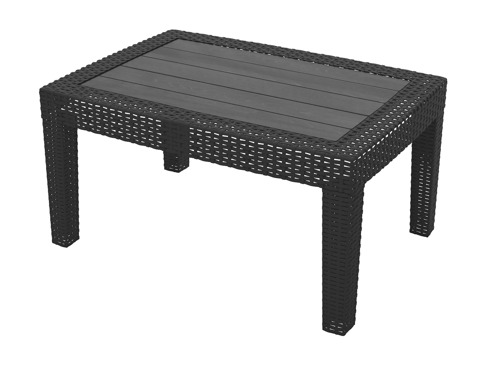 Outdoor patio conversation set, 4-piece, featuring a modern design with beige cushions, dark brown wicker frames, and a glass-top coffee table, perfect for garden or backyard lounging and entertaining.