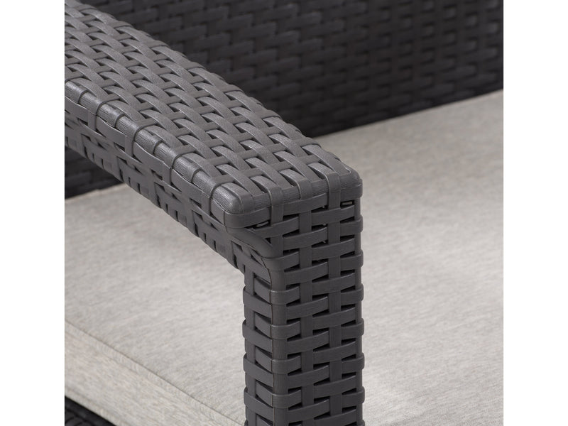 black and grey 3pc Patio Set Lake Front Collection detail image by CorLiving