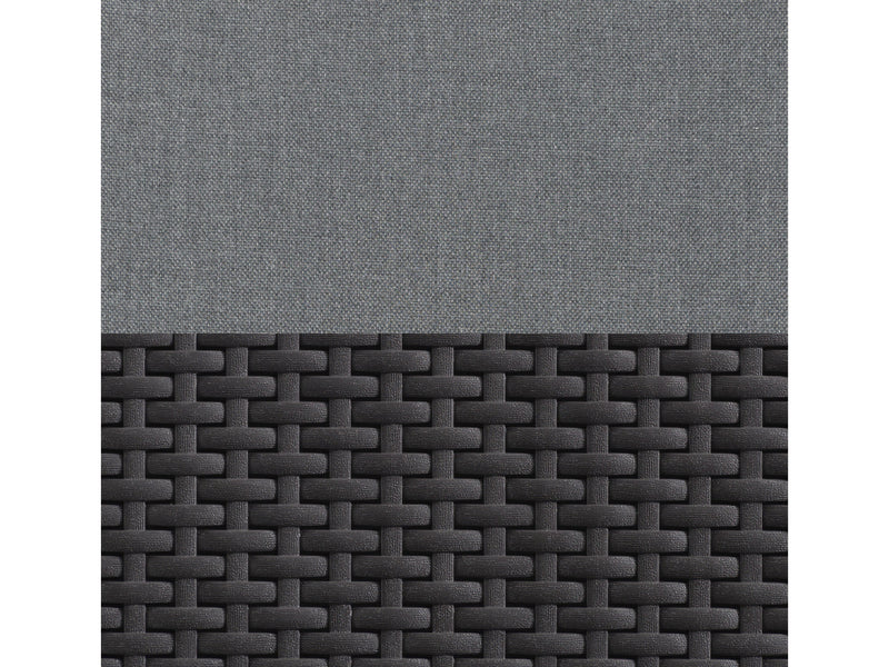 black and grey Outdoor Wicker Sectional Set, 6pc Lake Front Collection detail image by CorLiving