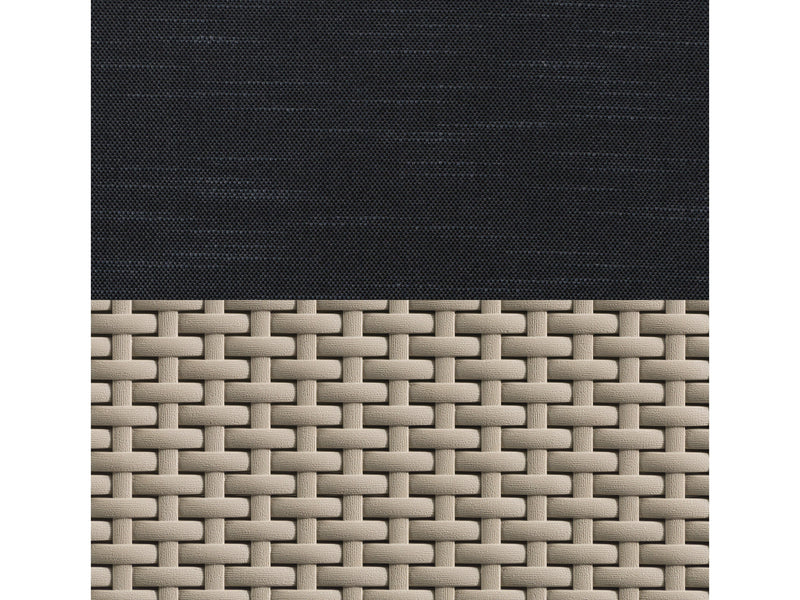 beige and black Outdoor Wicker Sectional Set, 6pc Lake Front Collection detail image by CorLiving