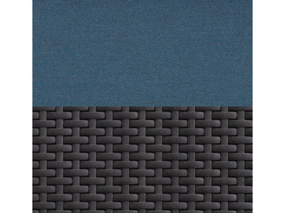black and blue Outdoor Wicker Sectional Set, 6pc Lake Front Collection detail image by CorLiving#color_black-and-blue