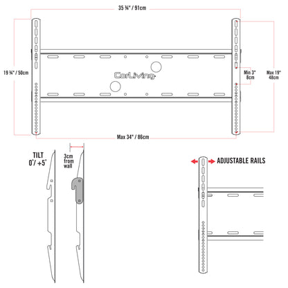 Fixed TV Wall Mount for 40" - 100" TVs