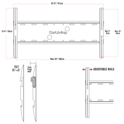Fixed TV Wall Mount for 40" - 100" TVs