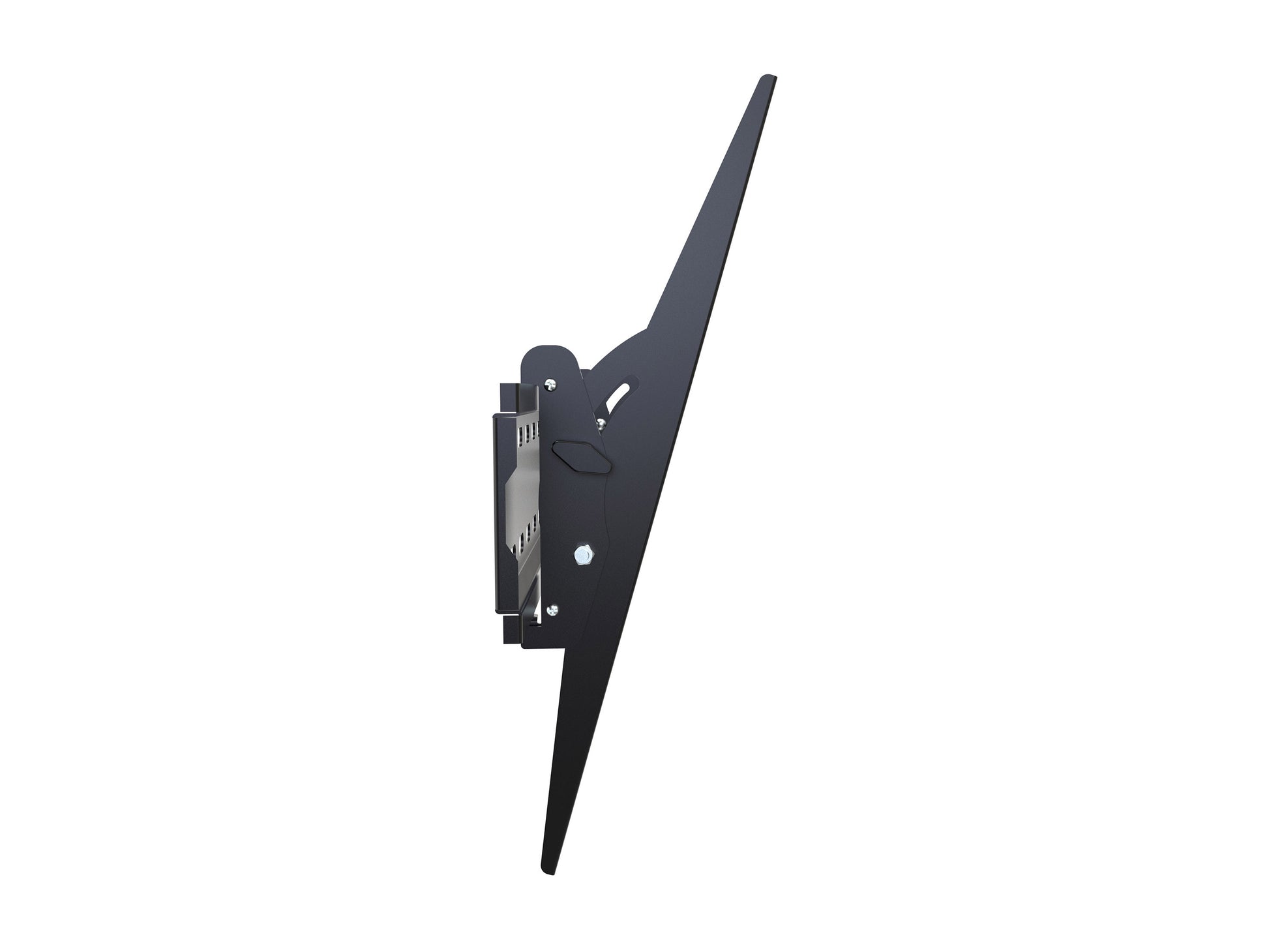 Tilting TV wall mount for 37" to 80" TVs, black steel construction, adjustable tilt for optimal viewing angles, secure and easy installation, fits most flat-screen TVs, space-saving design.