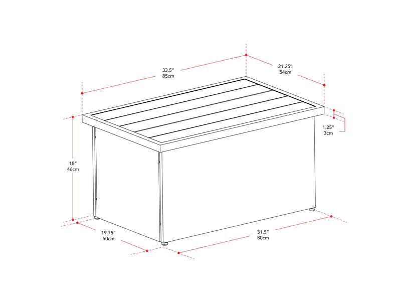 Outdoor Wicker Coffee Table