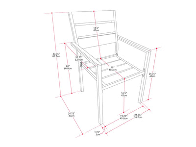 Patio Dining Chairs, Set of 2