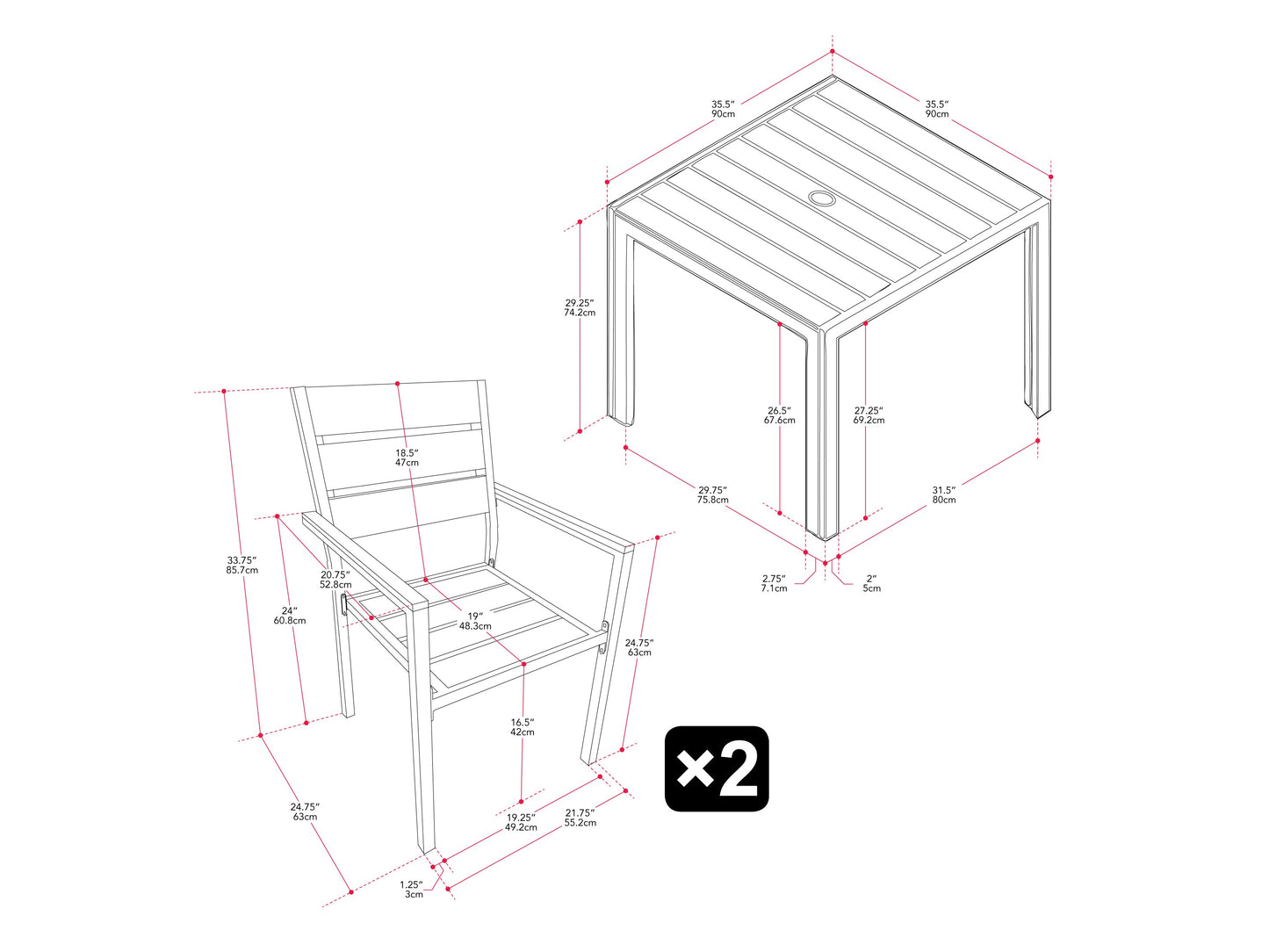 Alt Tag: 

"3-piece outdoor patio dining set with a rectangular wooden table and two matching benches, featuring a natural teak finish and weather-resistant cushions, ideal for garden or backyard use."