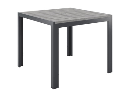 Alt Tag: 

"3-piece outdoor patio dining set with a rectangular wooden table and two matching benches, featuring a natural teak finish and weather-resistant cushions, ideal for garden or backyard use."
