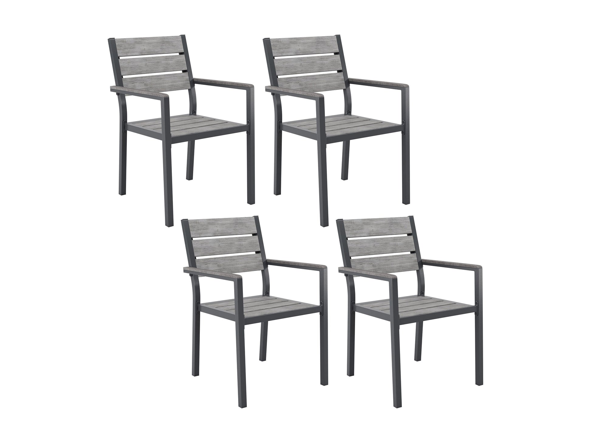 Modern outdoor dining set with a rectangular, glass-top table and four cushioned chairs in beige and brown wicker. Durable, weather-resistant materials perfect for patio or garden dining. Elegant and comfortable design.