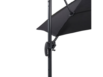 black offset patio umbrella, 360 degree 100 Series detail image CorLiving#color_black