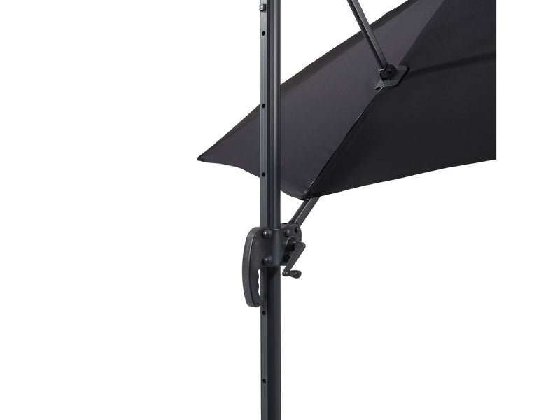 black offset patio umbrella, 360 degree 100 Series detail image CorLiving