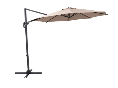 taupe offset patio umbrella, 360 degree 100 Series product image CorLiving#color_taupe