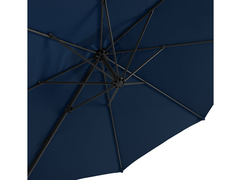 navy blue offset patio umbrella, 360 degree 100 Series detail image CorLiving