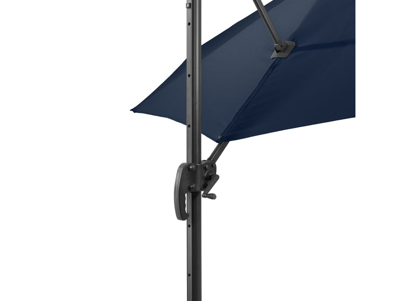 navy blue offset patio umbrella, 360 degree 100 Series detail image CorLiving
