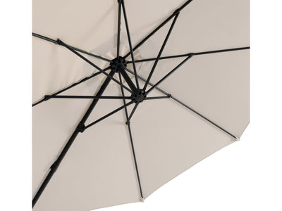 off white offset patio umbrella, 360 degree 100 Series detail image CorLiving#color_off-white