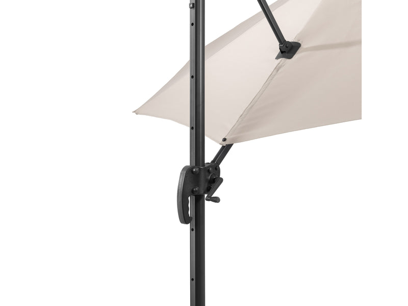 off white offset patio umbrella, 360 degree 100 Series detail image CorLiving