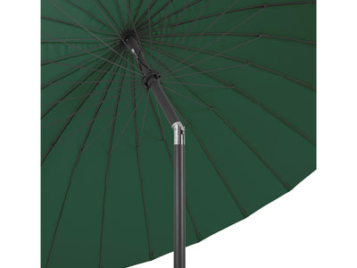 dark green parasol umbrella, tilting Sun Shield detail image CorLiving#color_dark-green