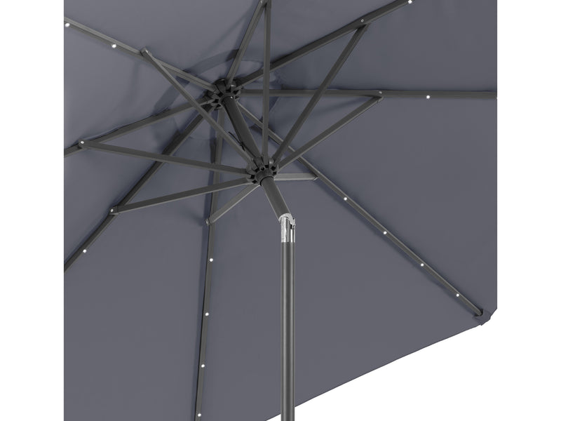 grey led umbrella, tilting Skylight detail image CorLiving