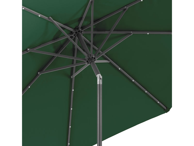 dark green led umbrella, tilting Skylight detail image CorLiving