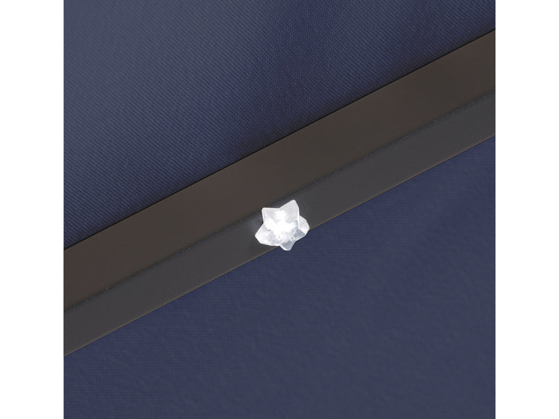 navy blue led umbrella, tilting Skylight detail image CorLiving