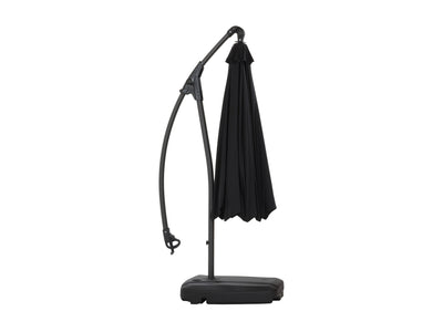 black cantilever patio umbrella with base Endure product image CorLiving#color_black