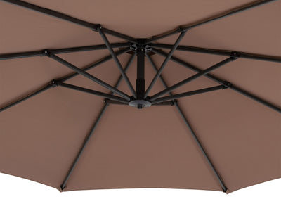 sand cantilever patio umbrella with base Endure detail image CorLiving#color_sand