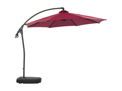 wine red cantilever patio umbrella with base Endure product image CorLiving#color_wine-red