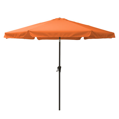 orange 10ft patio umbrella, round tilting with base 200 Series product image CorLiving#color_orange