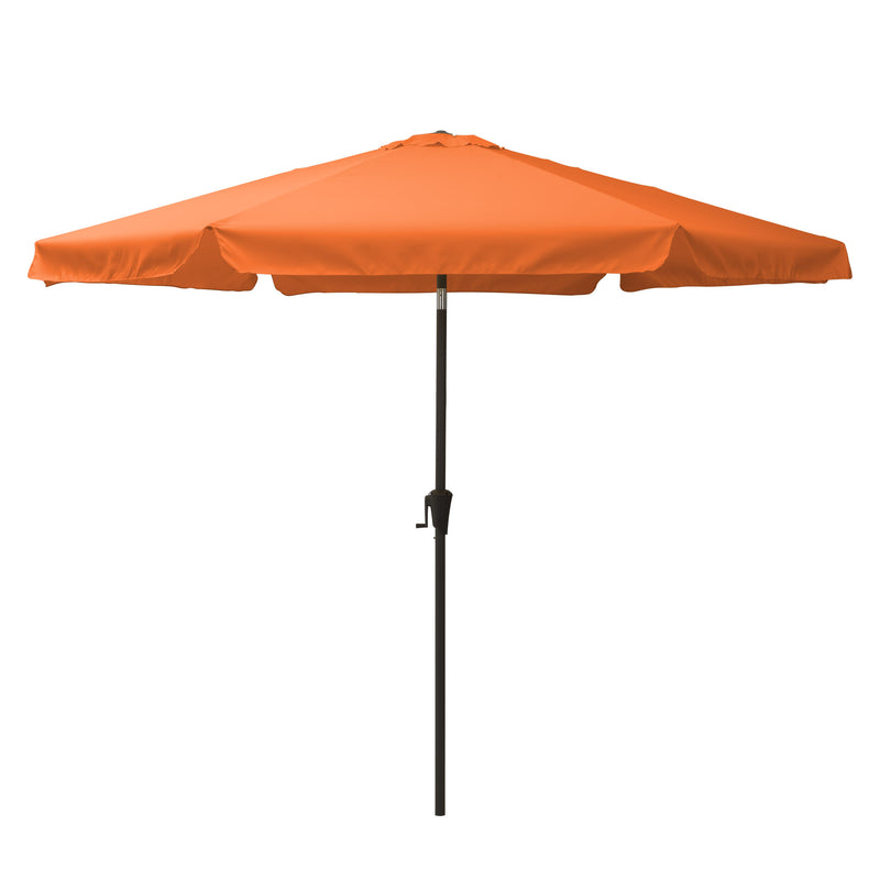 orange 10ft patio umbrella, round tilting with base 200 Series product image CorLiving
