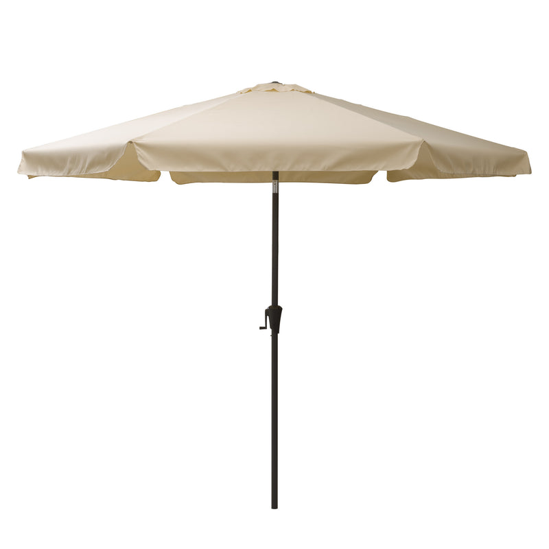 warm white 10ft patio umbrella, round tilting with base 200 Series product image CorLiving