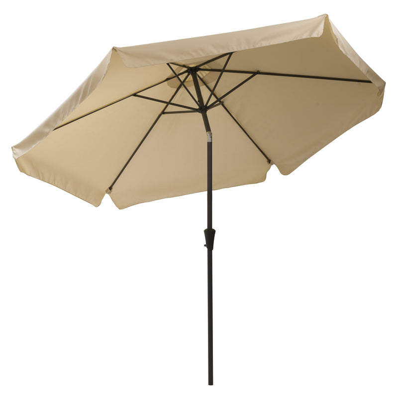 warm white 10ft patio umbrella, round tilting with base 200 Series product image CorLiving
