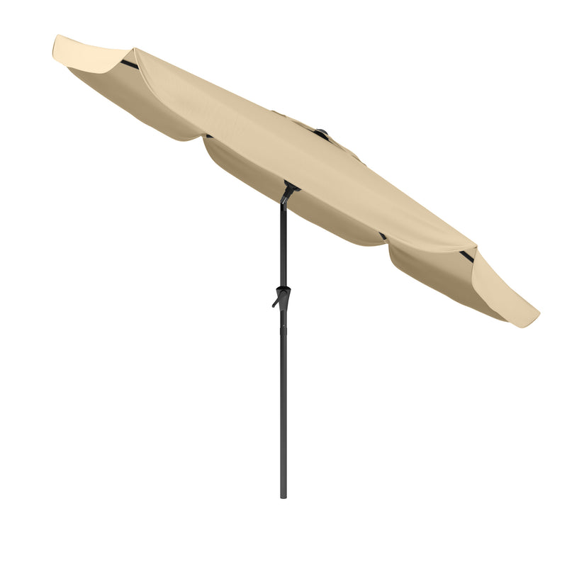 warm white 10ft patio umbrella, round tilting with base 200 Series product image CorLiving
