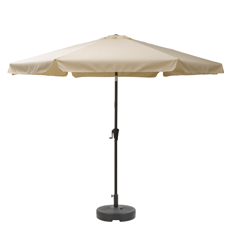 warm white 10ft patio umbrella, round tilting with base 200 Series product image CorLiving