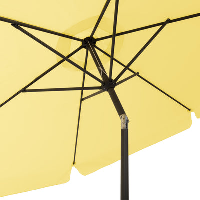 yellow 10ft patio umbrella, round tilting with base 200 Series detail image CorLiving#color_yellow