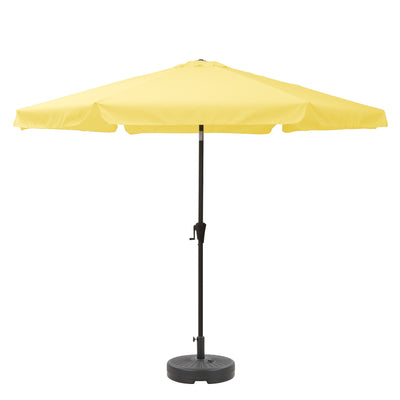 yellow 10ft patio umbrella, round tilting with base 200 Series product image CorLiving#color_yellow