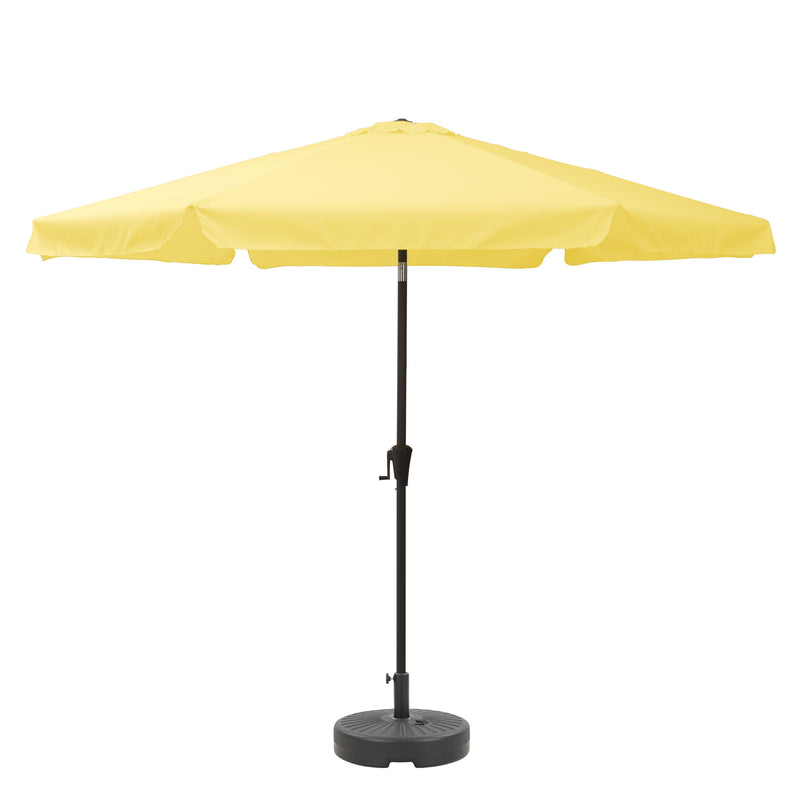 yellow 10ft patio umbrella, round tilting with base 200 Series product image CorLiving