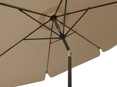 brown 10ft patio umbrella, round tilting 200 Series detail image CorLiving#color_ppu-brown