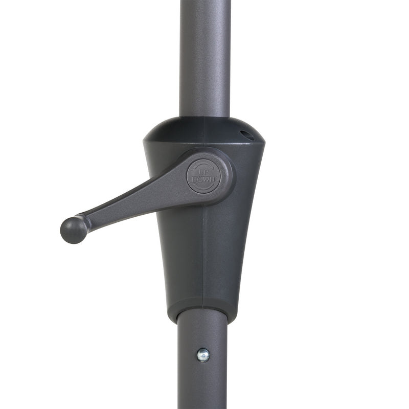 brown 10ft patio umbrella, round tilting with base 200 Series detail image CorLiving