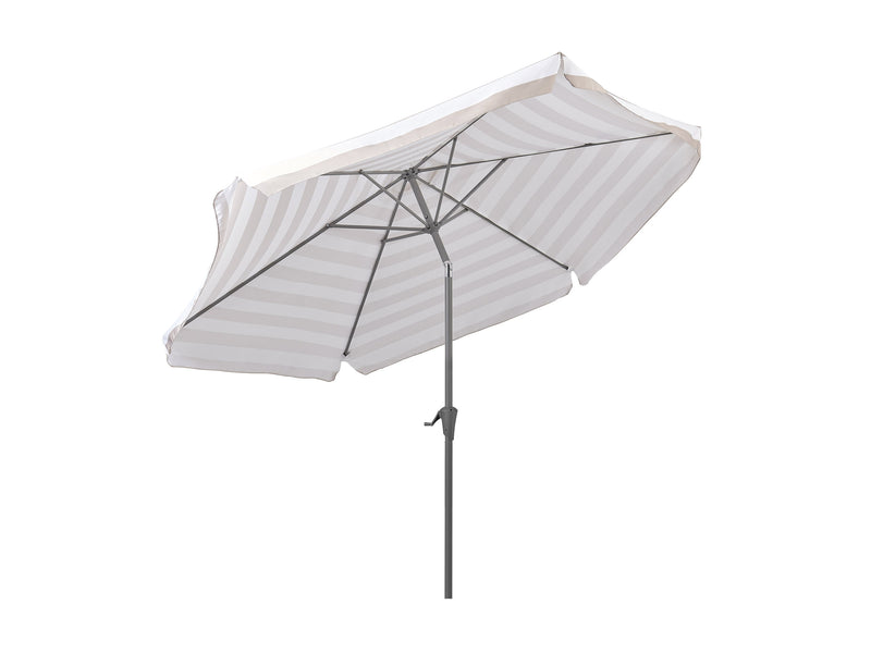 taupe and white 10ft patio umbrella, round tilting 200 Series product image CorLiving