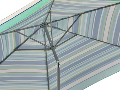 green and white 10ft patio umbrella, round tilting 200 Series detail image CorLiving#color_green-and-white