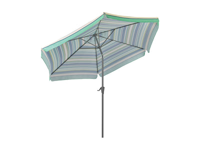 green and white 10ft patio umbrella, round tilting 200 Series product image CorLiving#color_ppu-green-and-white
